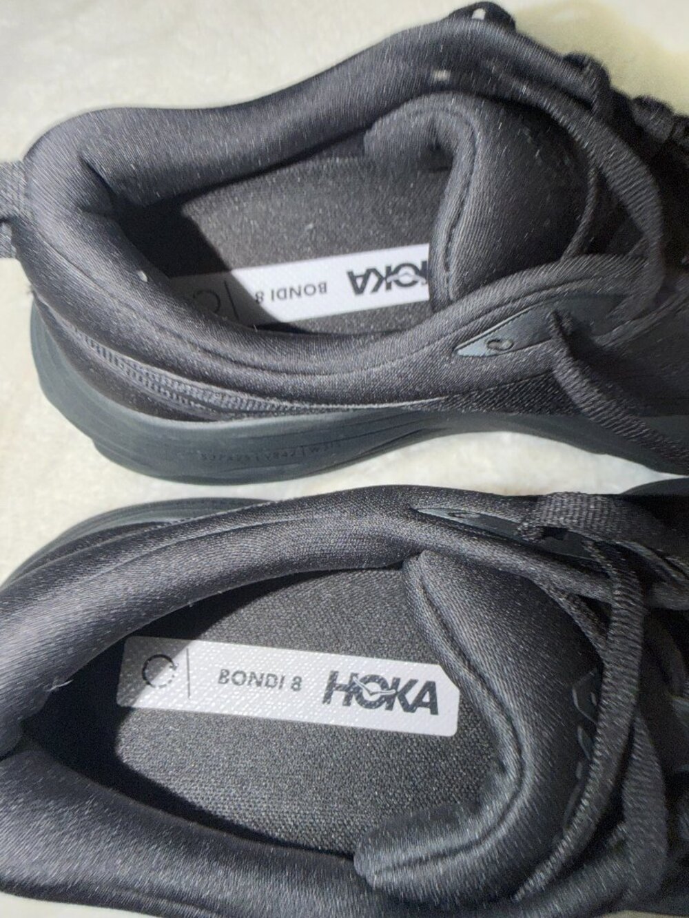 Hoka One One Bondi 8 Triple Men's Black Shoes Size: 9.5D - Picture 6 of 11